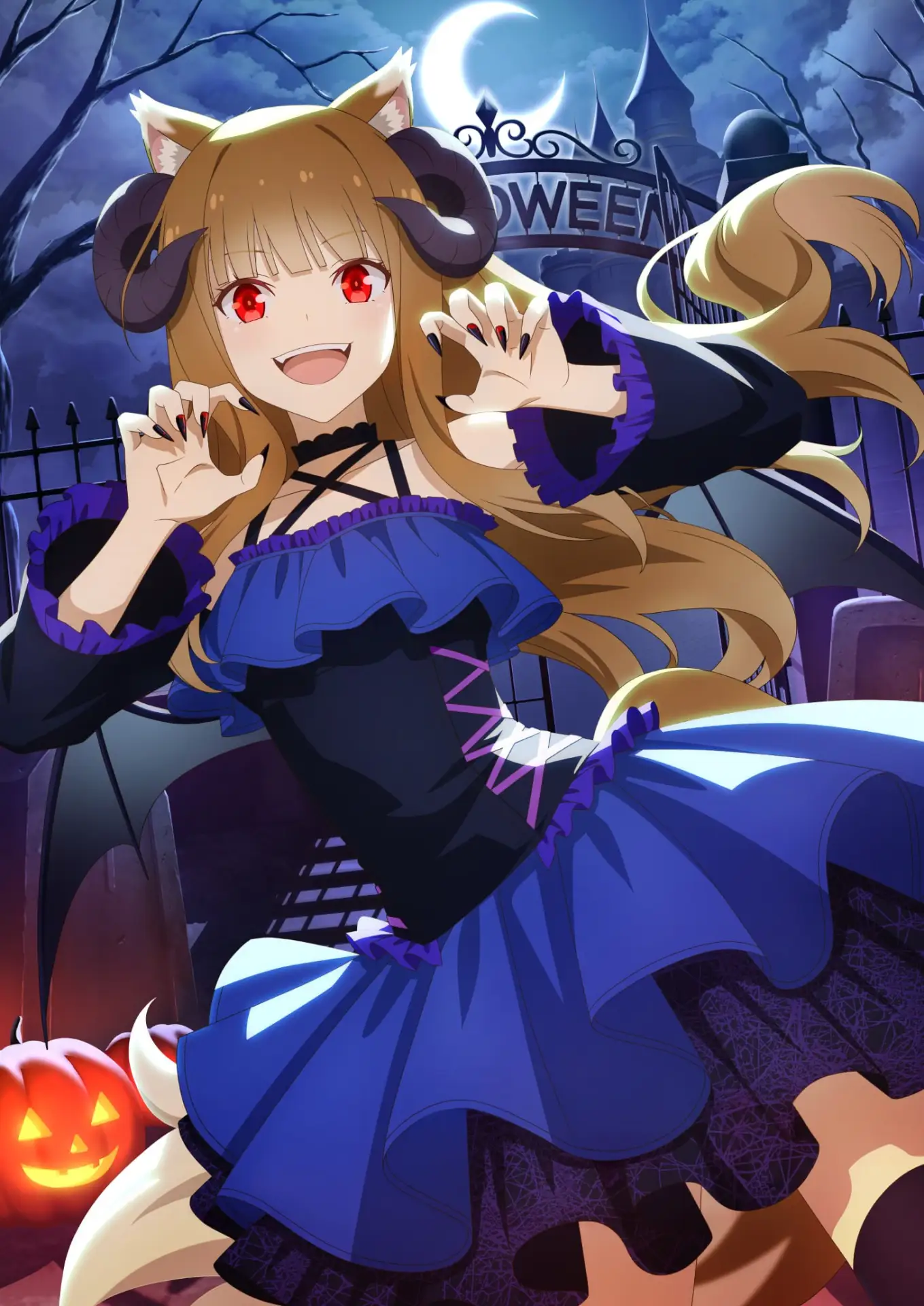 🥺 Малость рановато, но выдали хэллоуинский постер к ремейку «Волчицы и пряностей».