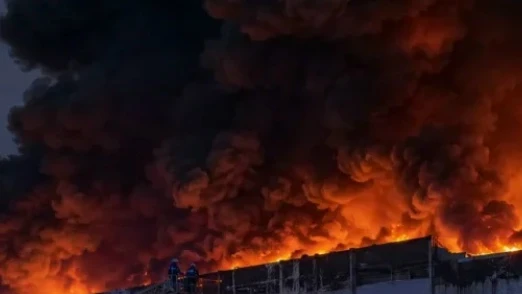 Пожар полностью уничтожил склад Wildberries в Котовске 🔥