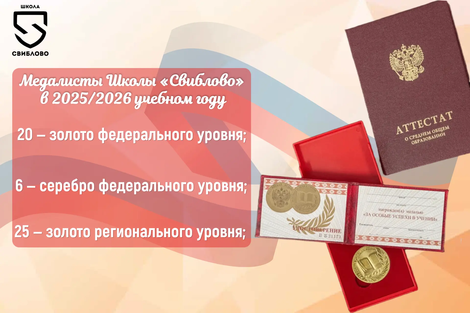 Итоги 2025/2026 учебного года. Медалисты.

Наши выпускники вновь доказали, что в нашей школе учатся 