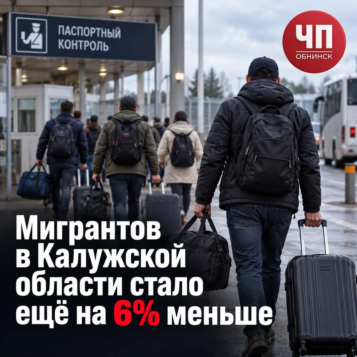 Мигрантов в Калужской области стало ещё на 6% меньше