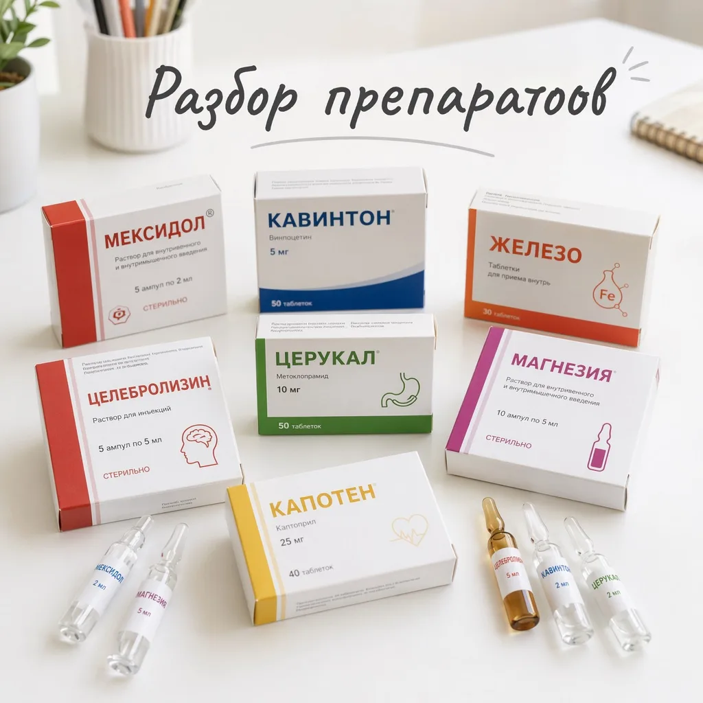 Посты с разбором препаратов.
