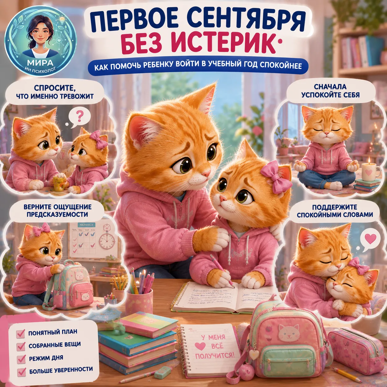 🌿 Как помочь ребенку войти в учебный год спокойнее? (ЧАСТЬ 2) ✨