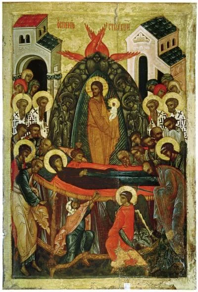 1. Икона «Успение Пресвятой Богородицы», новгородская школа, 1470–1480-е годы.