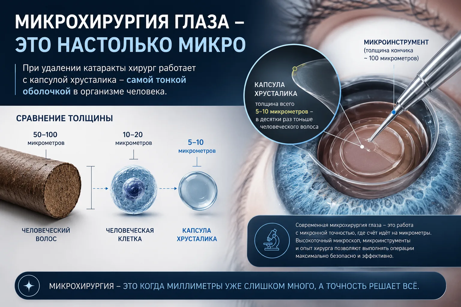 👁 Что такое микрохирургия глаза? Насколько она «микро» на самом деле?