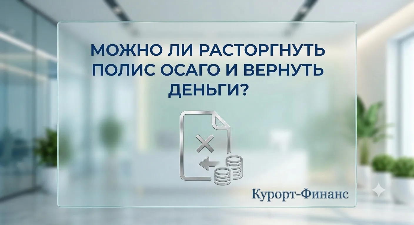 Далеко не все собственники авто знают,  как вернуть остаток денег по полису ОСАГО при п...