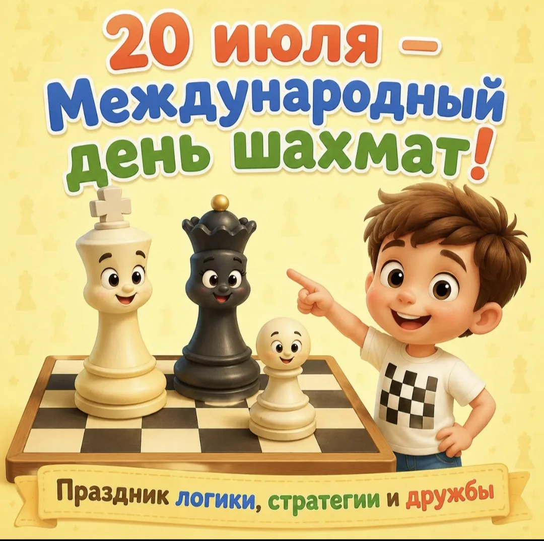 🎉 20 июля — Международный день шахмат! 🎉