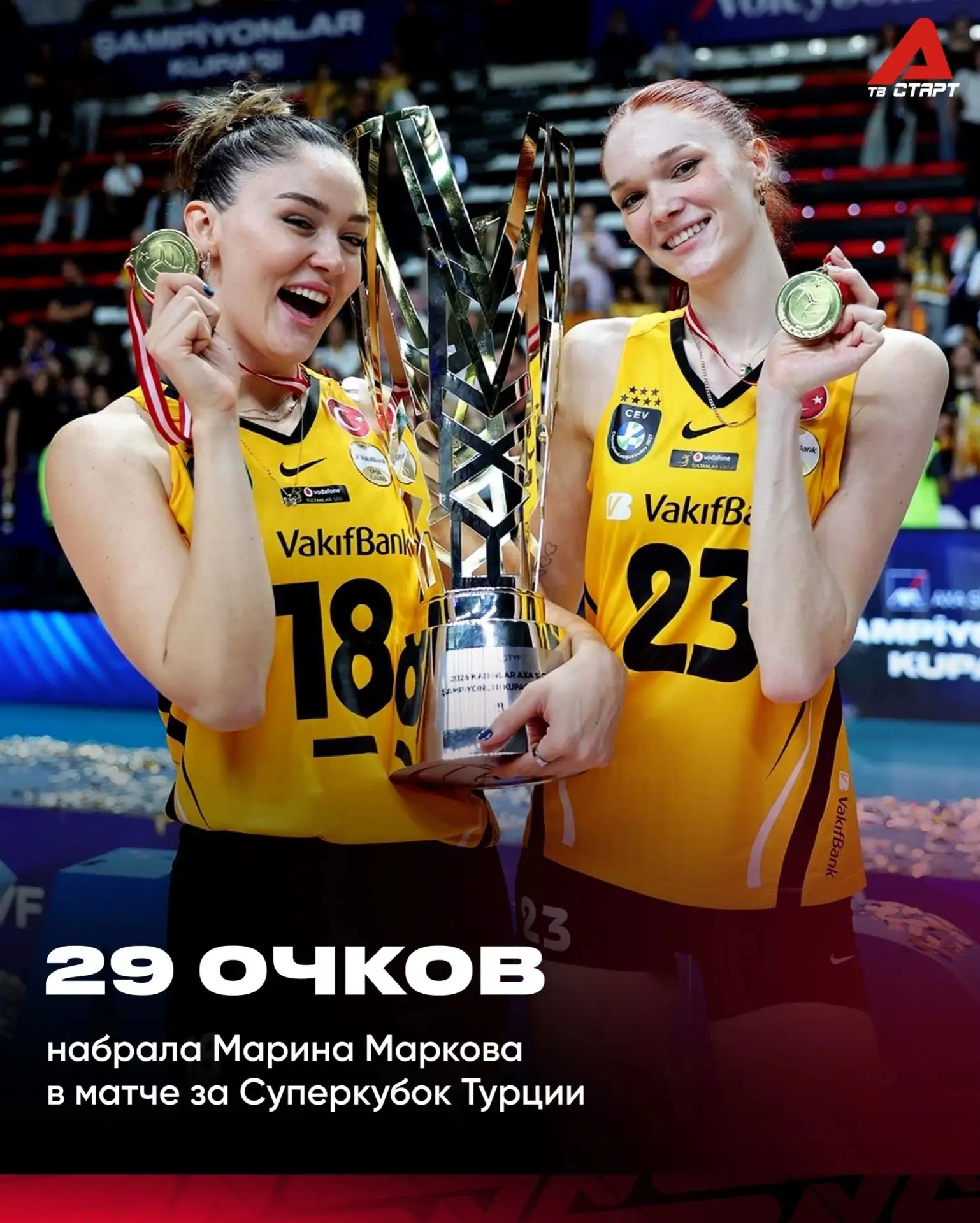 🏆👏🏻 Марина Маркова – лучшая по набранным очкам в Суперкубке