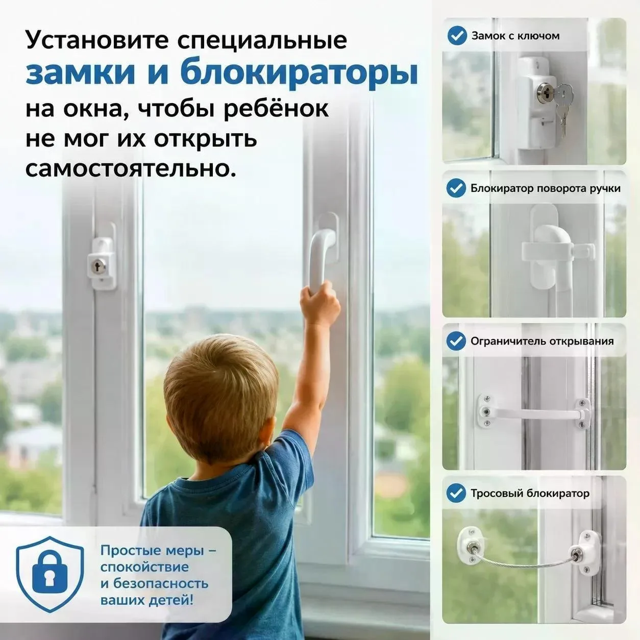 Уважаемые родители! В жаркую погоду важно защитить маленьких детей от выпадения из окон!!

⚠️  Безоп