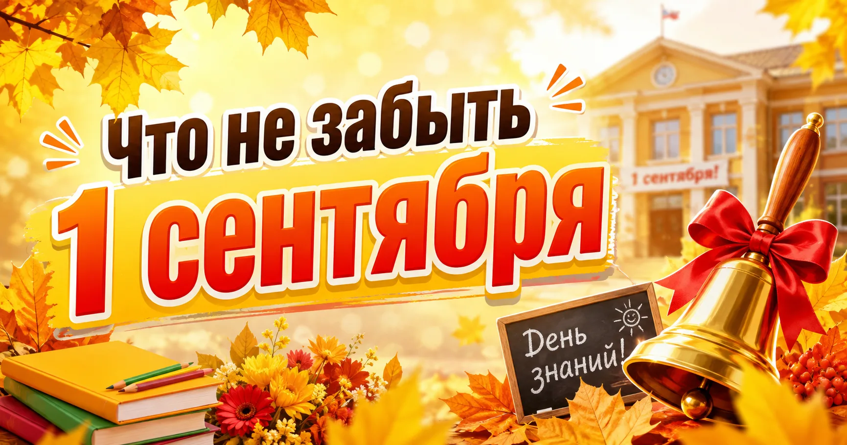☝️ Напоминание: что сделать 1 сентября