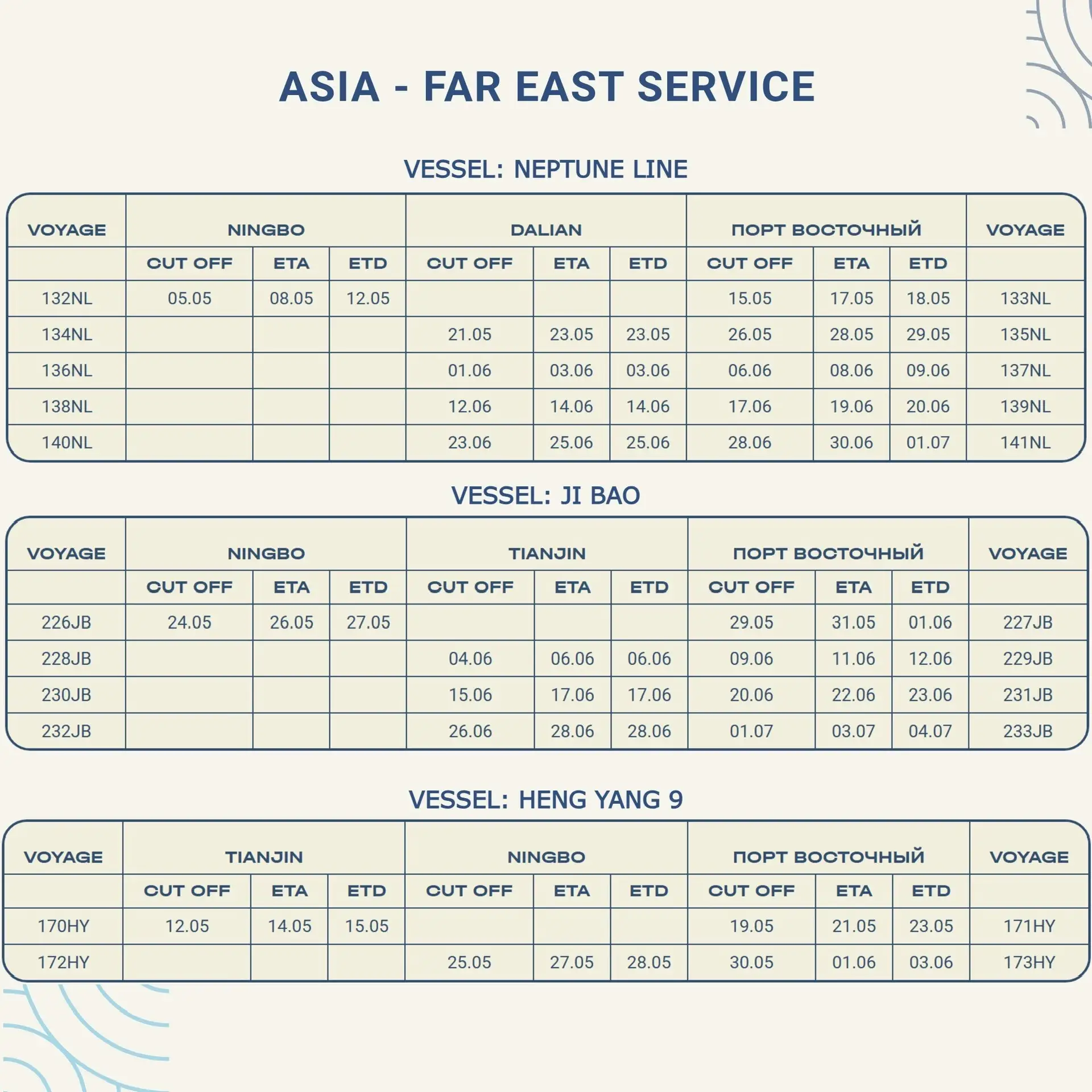 ⬆️ Друзья, публикуем актуальное расписание движения судов на 18.05