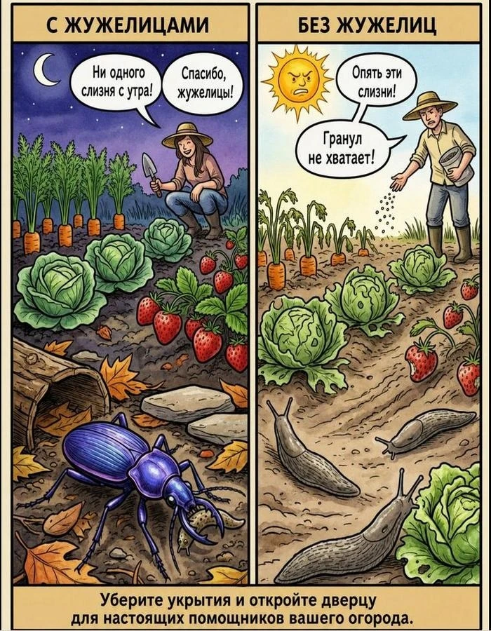 Невидимые защитники огорода: почему жужелицы важнее, чем вы думаете 

🐞Большинство дачников ведёт н