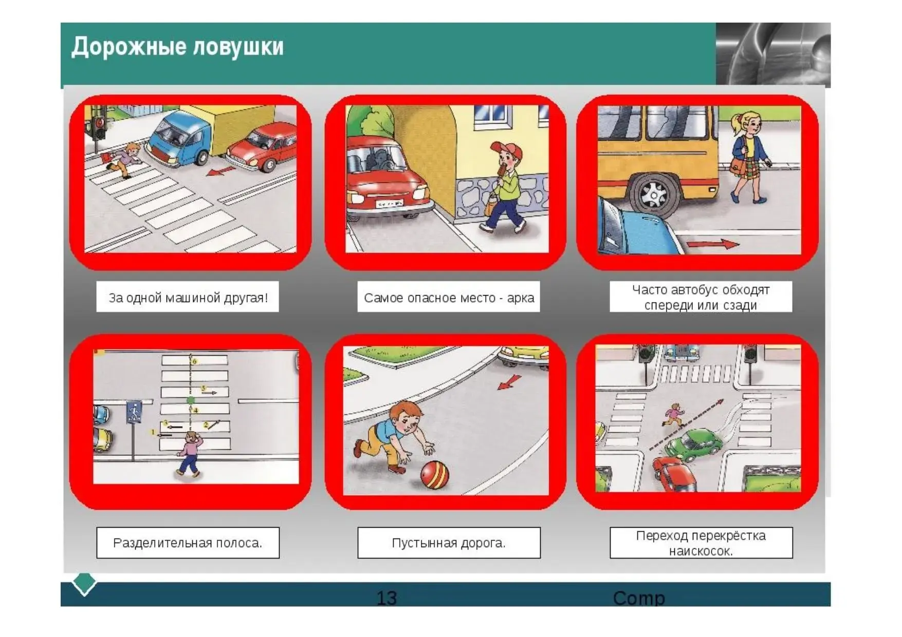 ❗🚦👮‍♂️Дорога таит много рисков для детей

Какие опасности встречаются
1️⃣Выход на проезжую часть в
