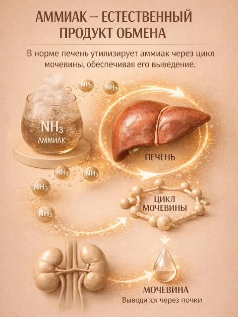 Аммиак — это токсичное вещество, которое постоянно образуется в организме при расщеплен...