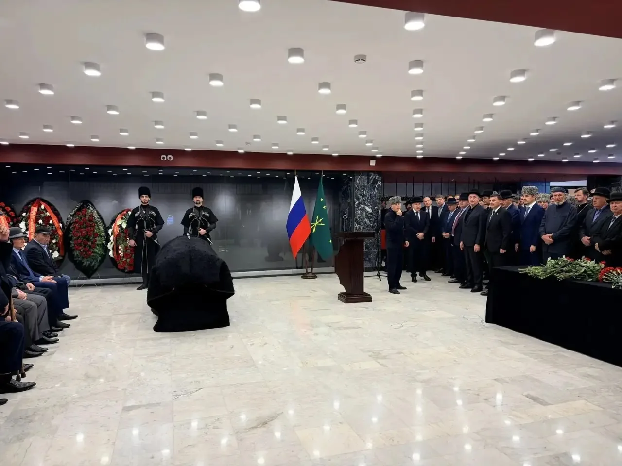 Сегодня в столице Республики Адыгея Майкопе принял участие в церемонии прощания с Исхак...