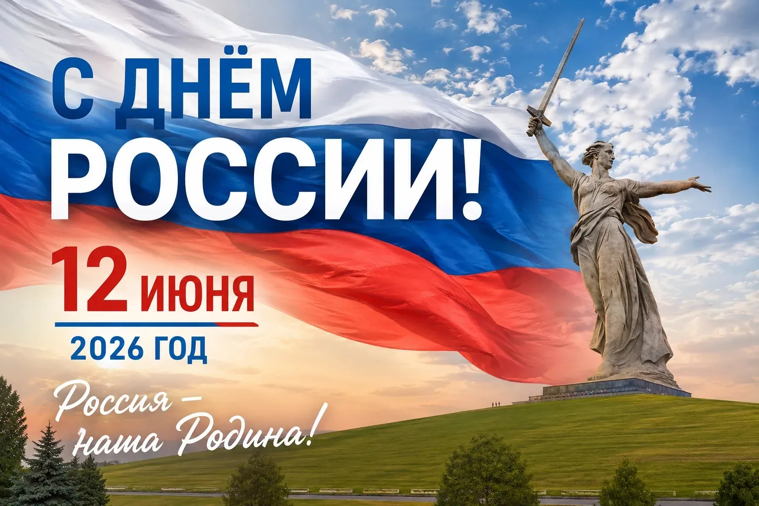 Главное — мы вместе! 🇷🇺 

Сегодня, 12 июня, вся страна говорит важные слова о доме, чести и любви 