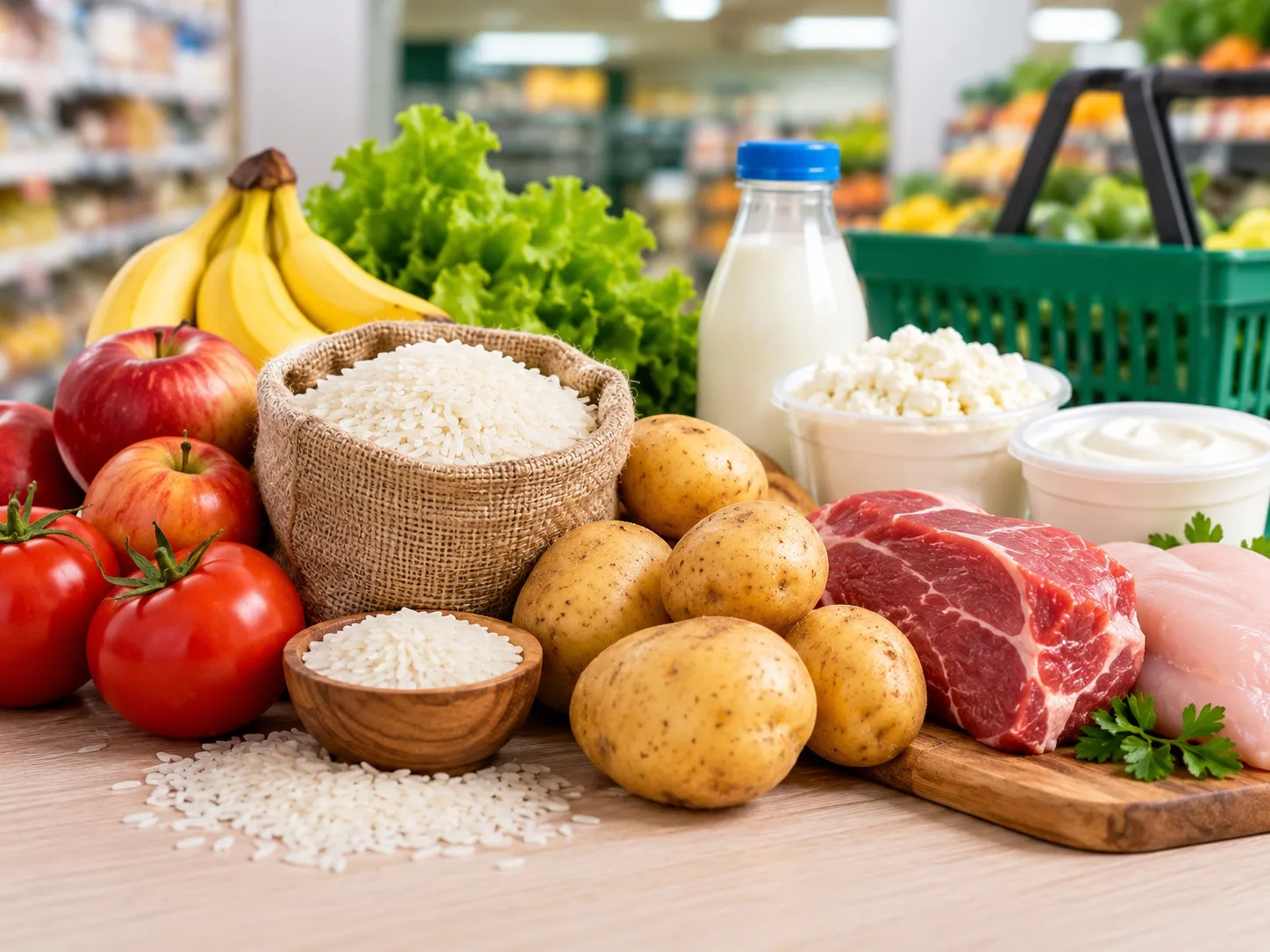 🛒 В Татарстане за неделю подешевели рис, картофель и мясо