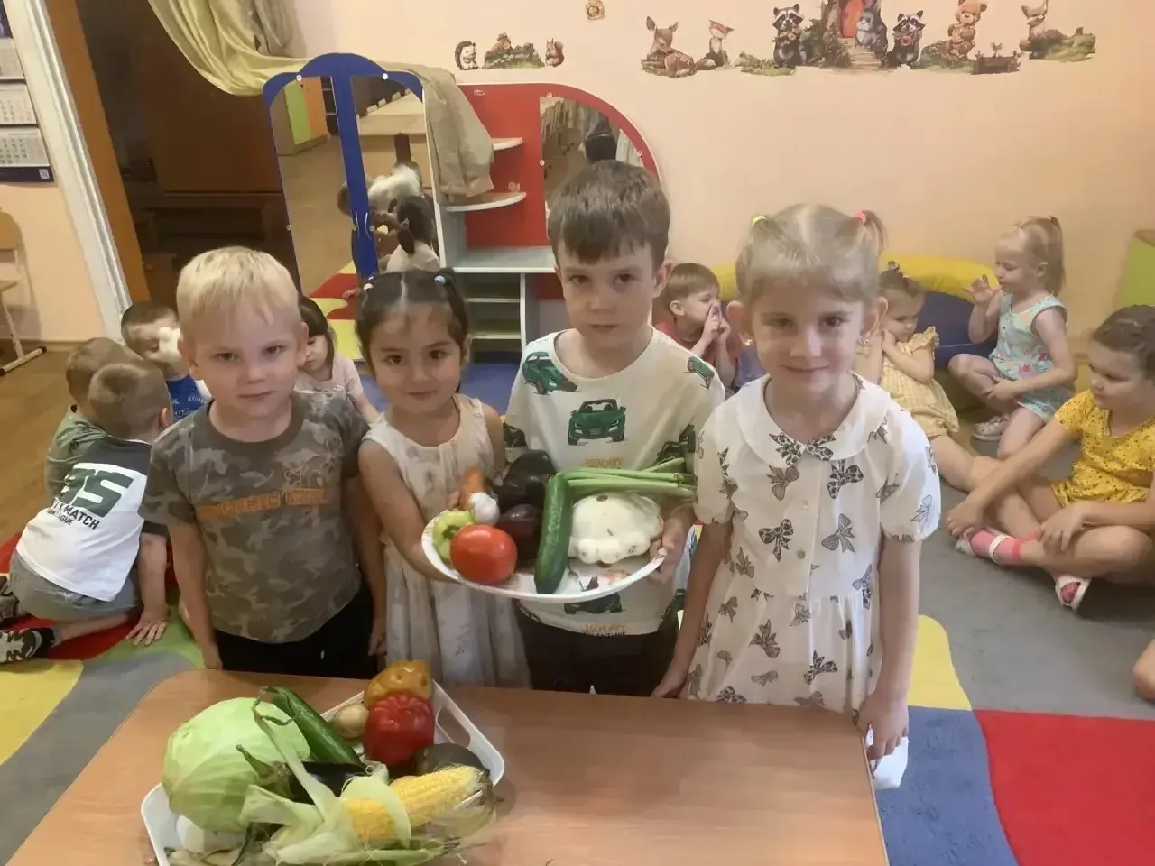 🍁 На этой неделе в старшей группе №4 «Родничок» прошёл день овощей! 🥕🍅🥒