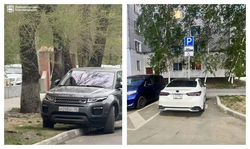 ❌Парковка с последствиями: 600 000 рублей штрафов собрали в мае с нарушителей в Благовещенске  Благо