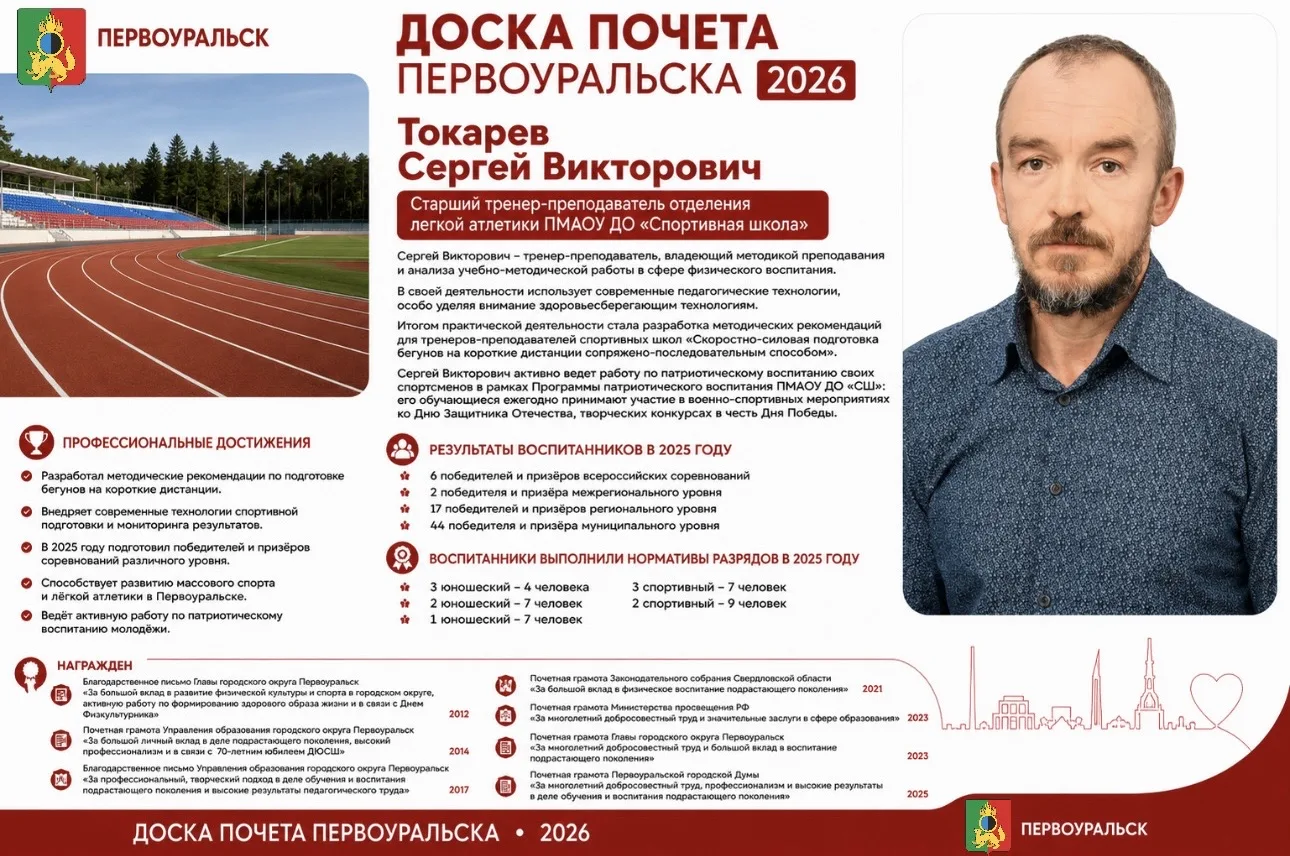 📌ДОСКА ПОЧЁТА ПЕРВОУРАЛЬСКА 

Среди тех, кто своим трудом и профессионализмом вносит значимый вклад