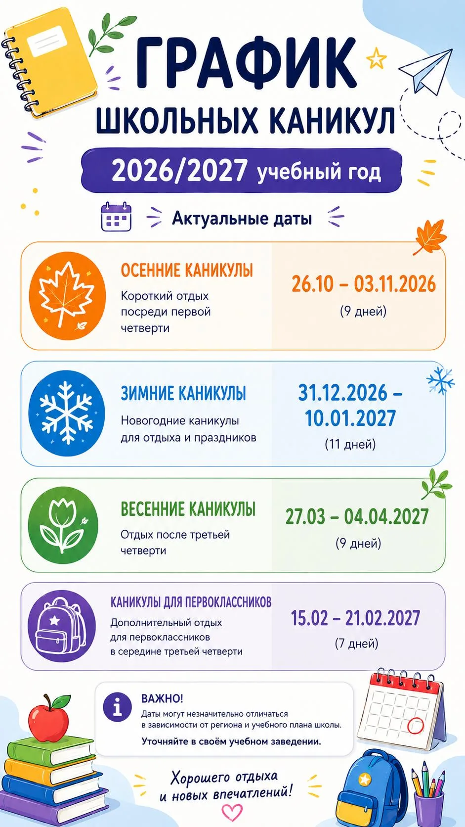 📅 После вчерашнего поста про школьные каникулы - много вопросов.