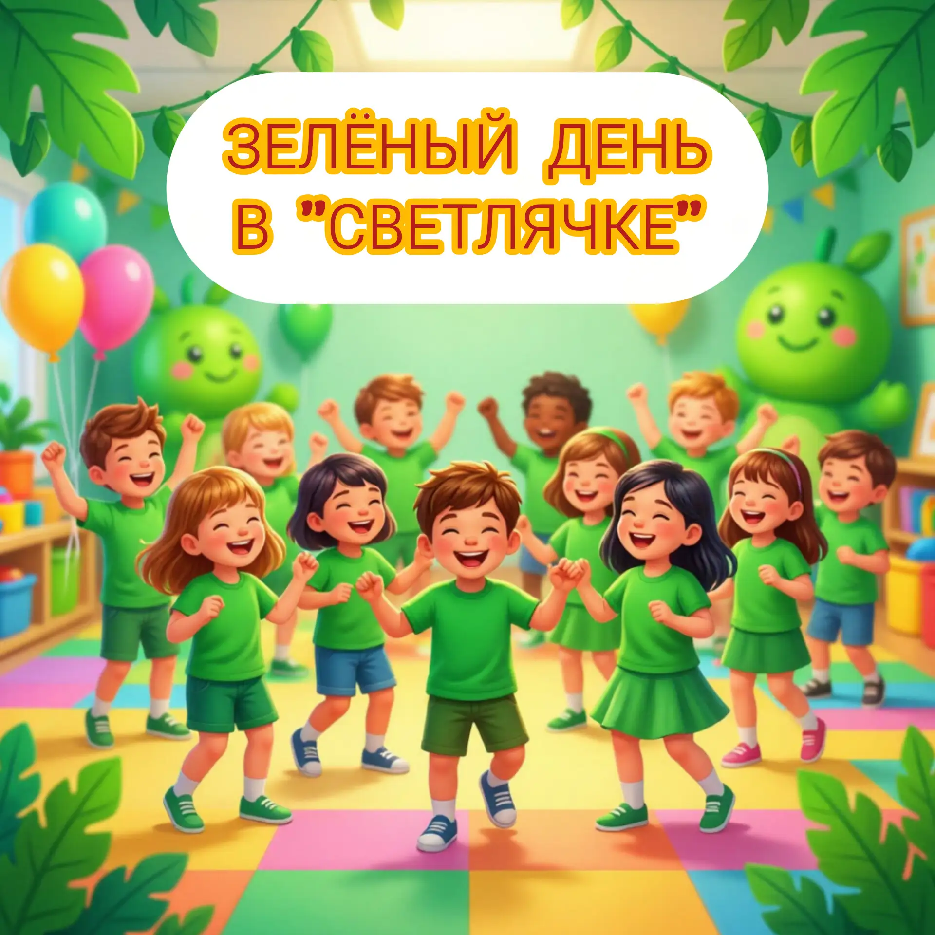 ✅Зеленый четверг в "Светлячке"! 🍏

💚 Сегодня в нашем саду по-настоящему «ожила» природа!🍀
 В рамк