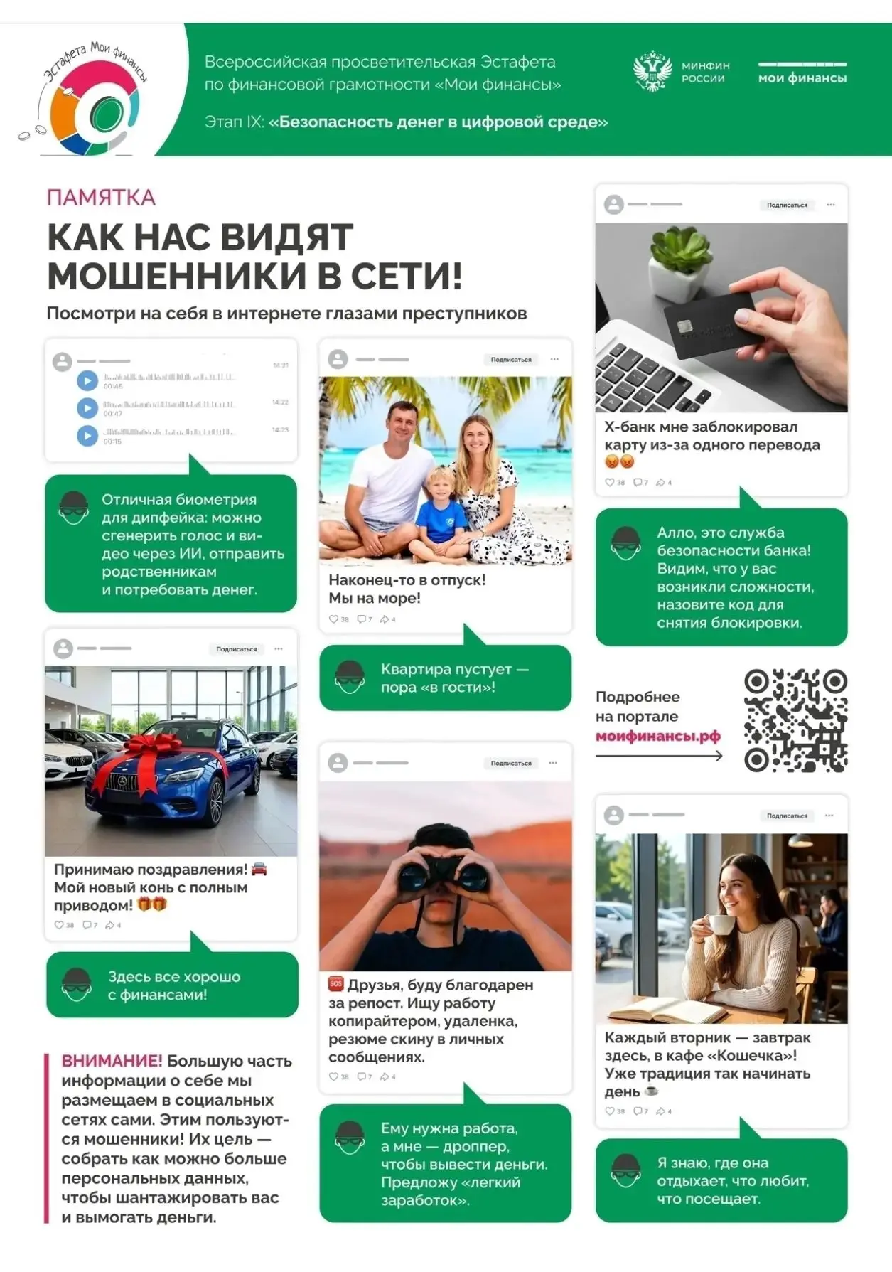 📢 IX этап Всероссийской просветительской эстафете «Мои финансы»: «Безопасность денег в...