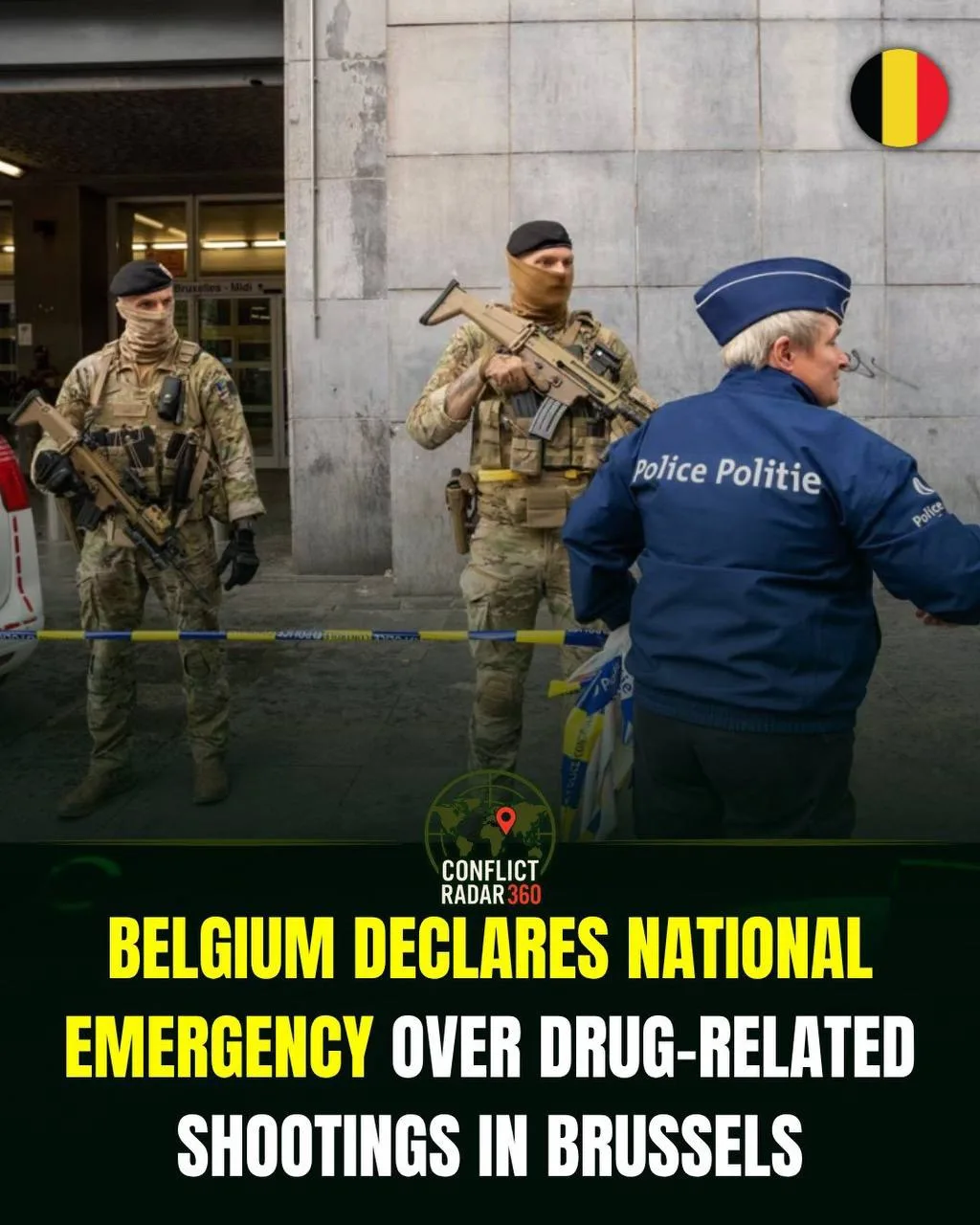 🇧🇪 В Бельгии объявлено «чрезвычайное положение» в связи с волной перестрелок в Брюссе...