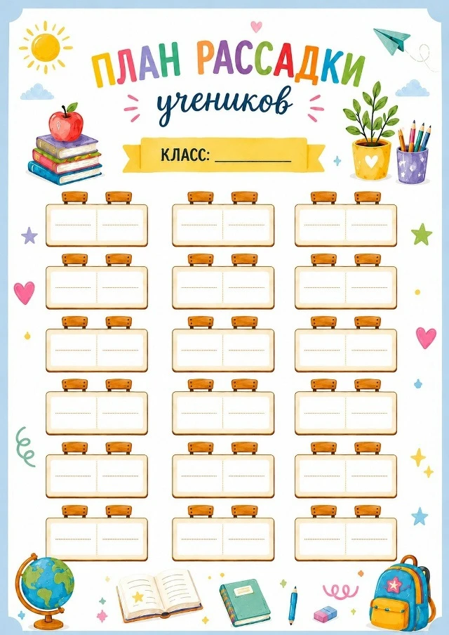 План рассадки учеников🏫🎓👩‍🏫🧑‍🏫

Начальная школа