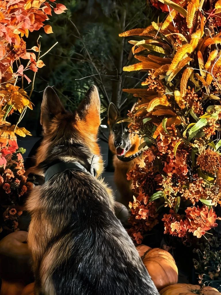 Осень — время волшебных отражений и теплых красок🍁🐕