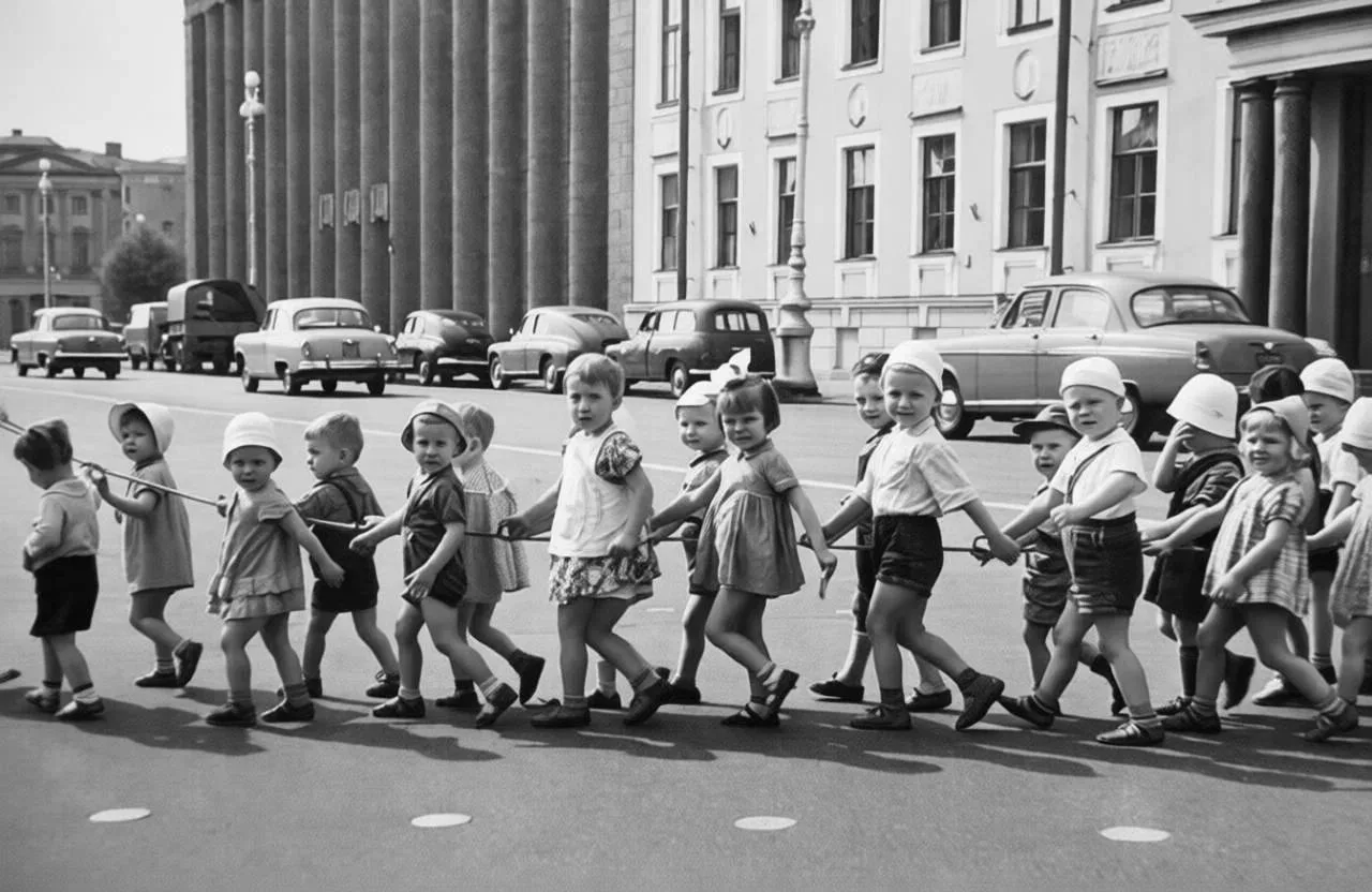 Солнечное настроение в чат: юные ленинградцы  на прогулке❤️ 
Фото сделано в 1966☝ году на Исаакиевск