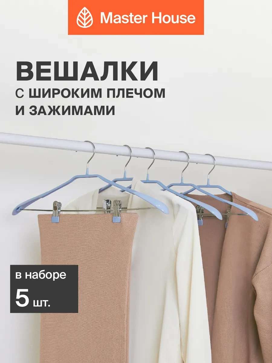 ⚡️ Вешалки для одежды взрослые крепкие противоскользящие, Master House