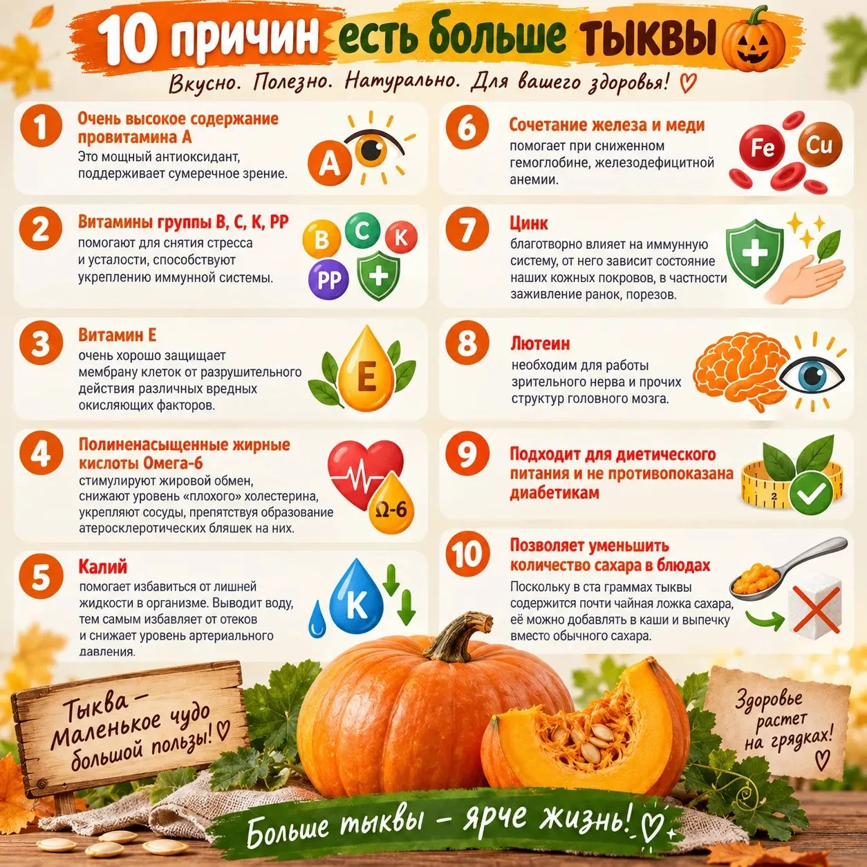 10 причин есть больше тыквы🎃