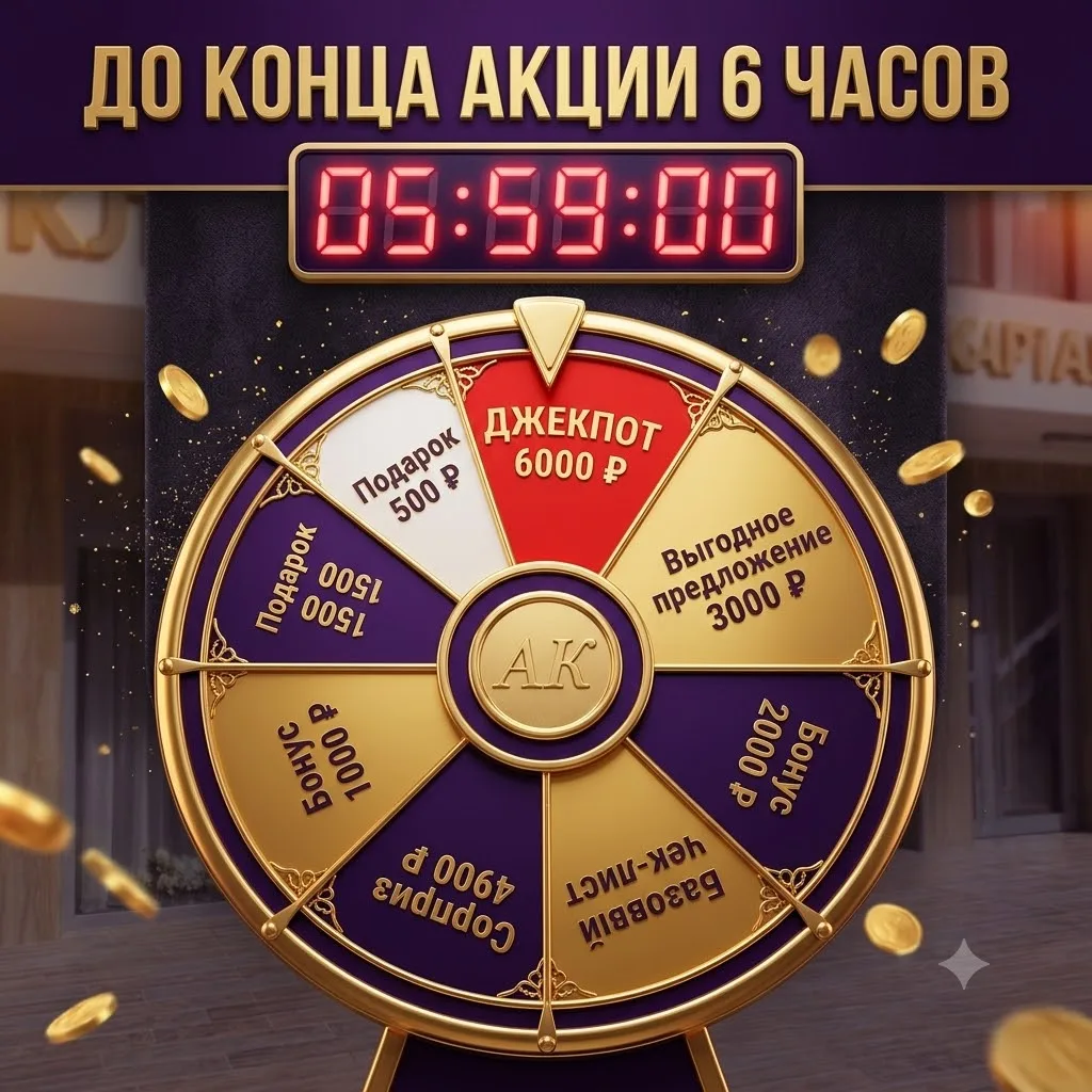 ⚡️ ДО КОНЦА АКЦИИ МЕНЕЕ 6 ЧАСОВ. Последний шанс на «Колесе Фортуны»

Вам очень повезло, что Вы увиде