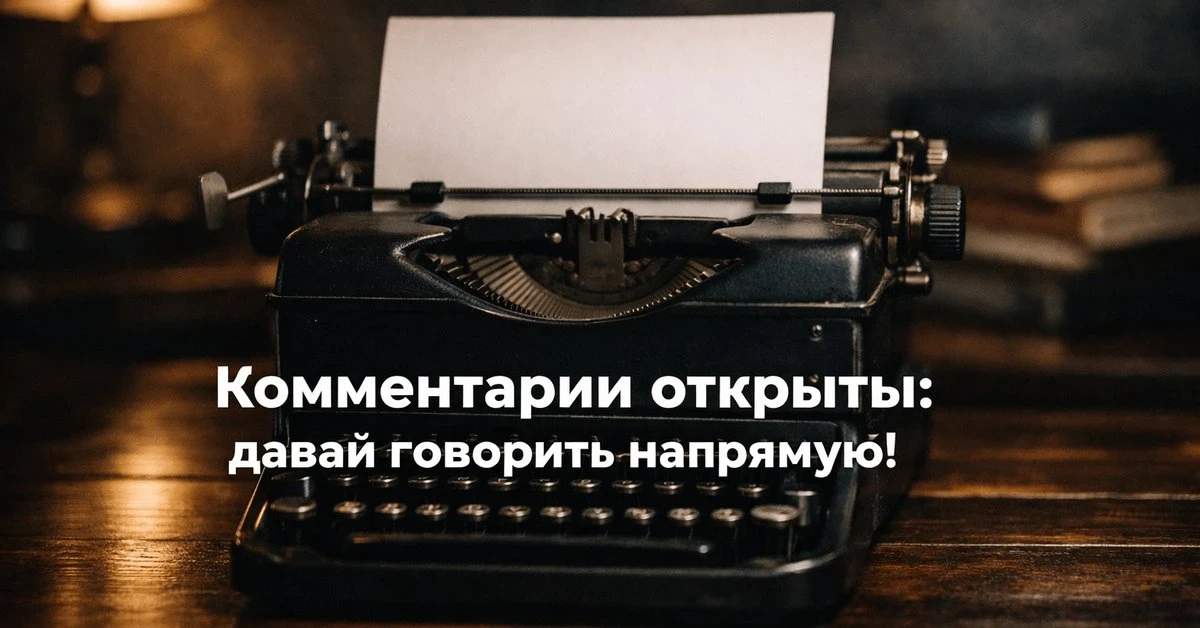 Комментарии открыты. Давно пора...  Мы не любим монологи — данные лучше рождаются в диалоге. Поэтому