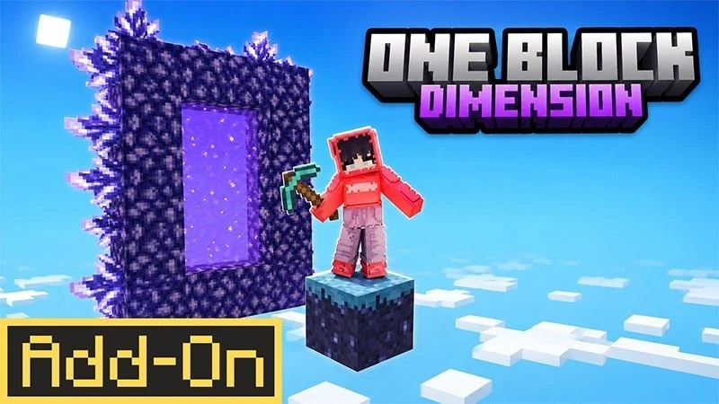 🟢  Классическая игра, в которую можно играть в любом мире с дополнением One Block Dimension. Разбей