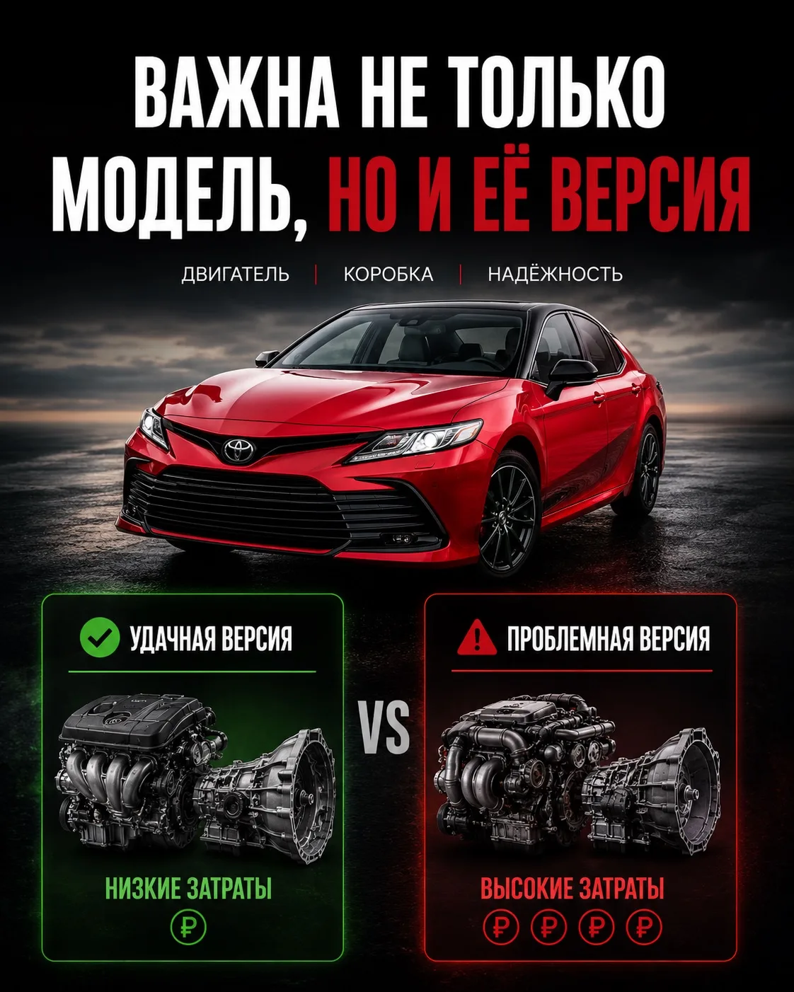 Почему важно смотреть не только модель, но и двигатель с коробкой 🚗

При выборе автомобиля многие о