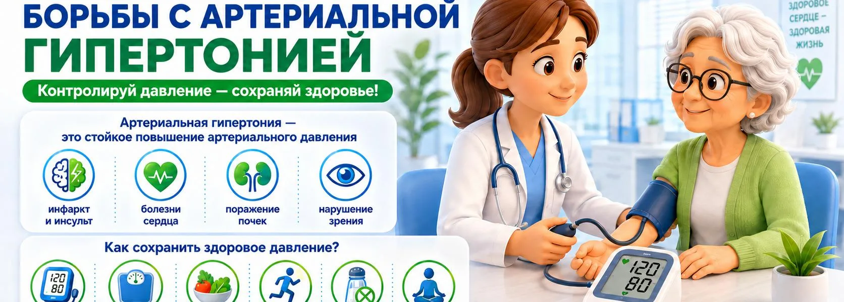 С 11 по 17 мая 2026 года в России проходит Неделя борьбы с артериальной гипертонией и п...