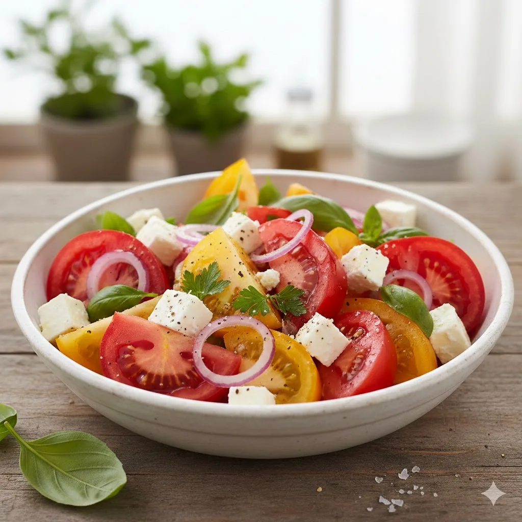 🍅 Салат «Томатный восторг» с брынзой 🍅