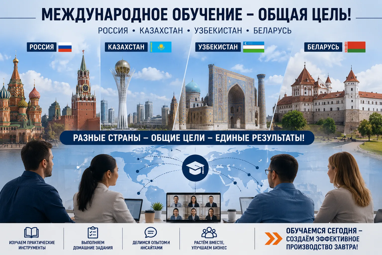 🌍 Школа гибкого производства вышла на международный уровень!

Сейчас в онлайн-группе одновременно о