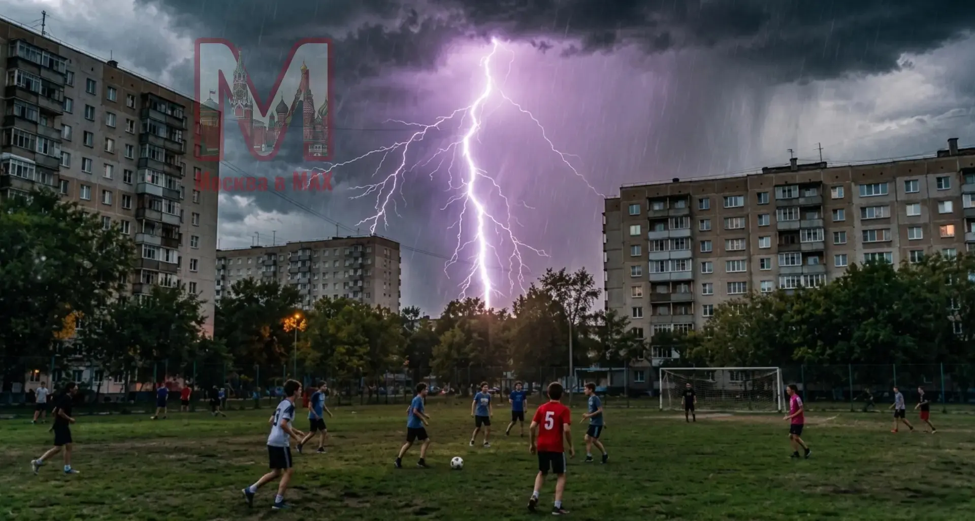 ⚡️ Игра в футбол едва не закончилась трагедией.

На Старобитцевской улице молния ударила рядом с 12-