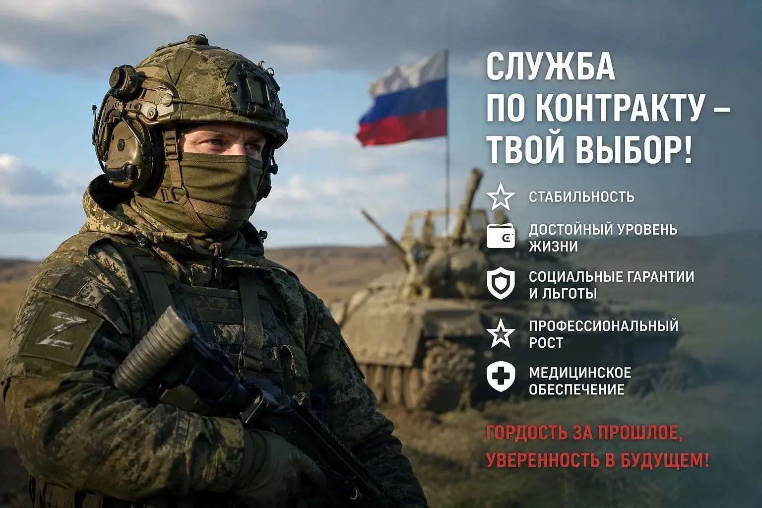 🇷🇺Служба по контракту – твой выбор!

Думаешь о стабильном будущем, достойной зарплате и возможност