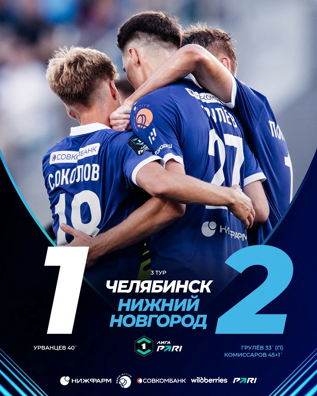 ➕3⃣ в нашей копилке баллов после сложнейшей встречи в Челябинске.

Теперь держим путь домой. 

2 авг