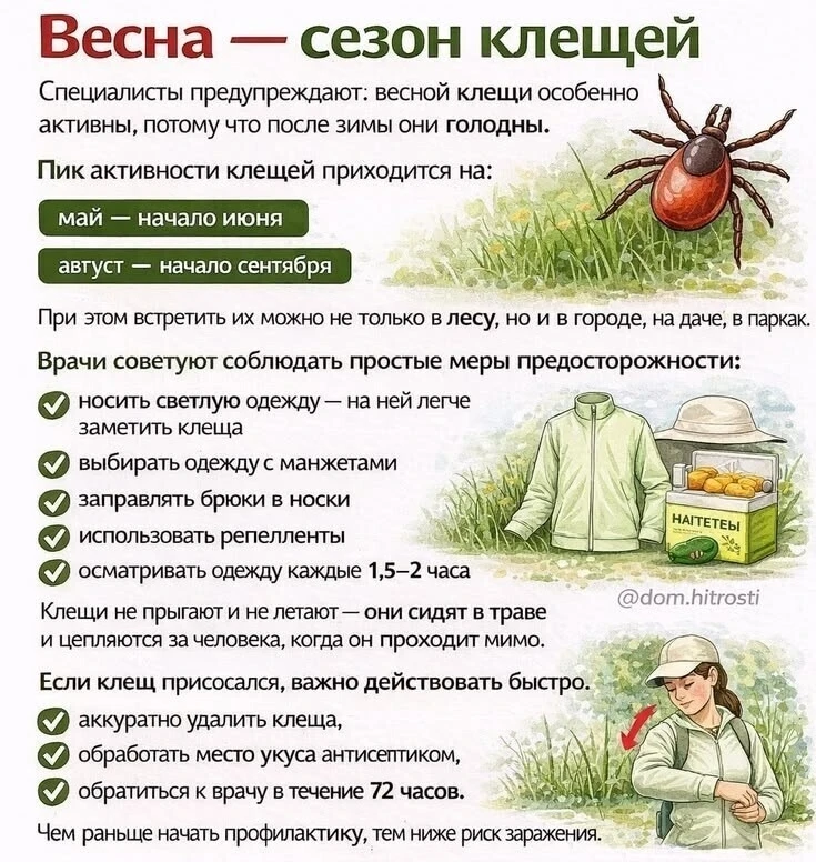 ❗Сезон клещей в самом разгаре 🕷