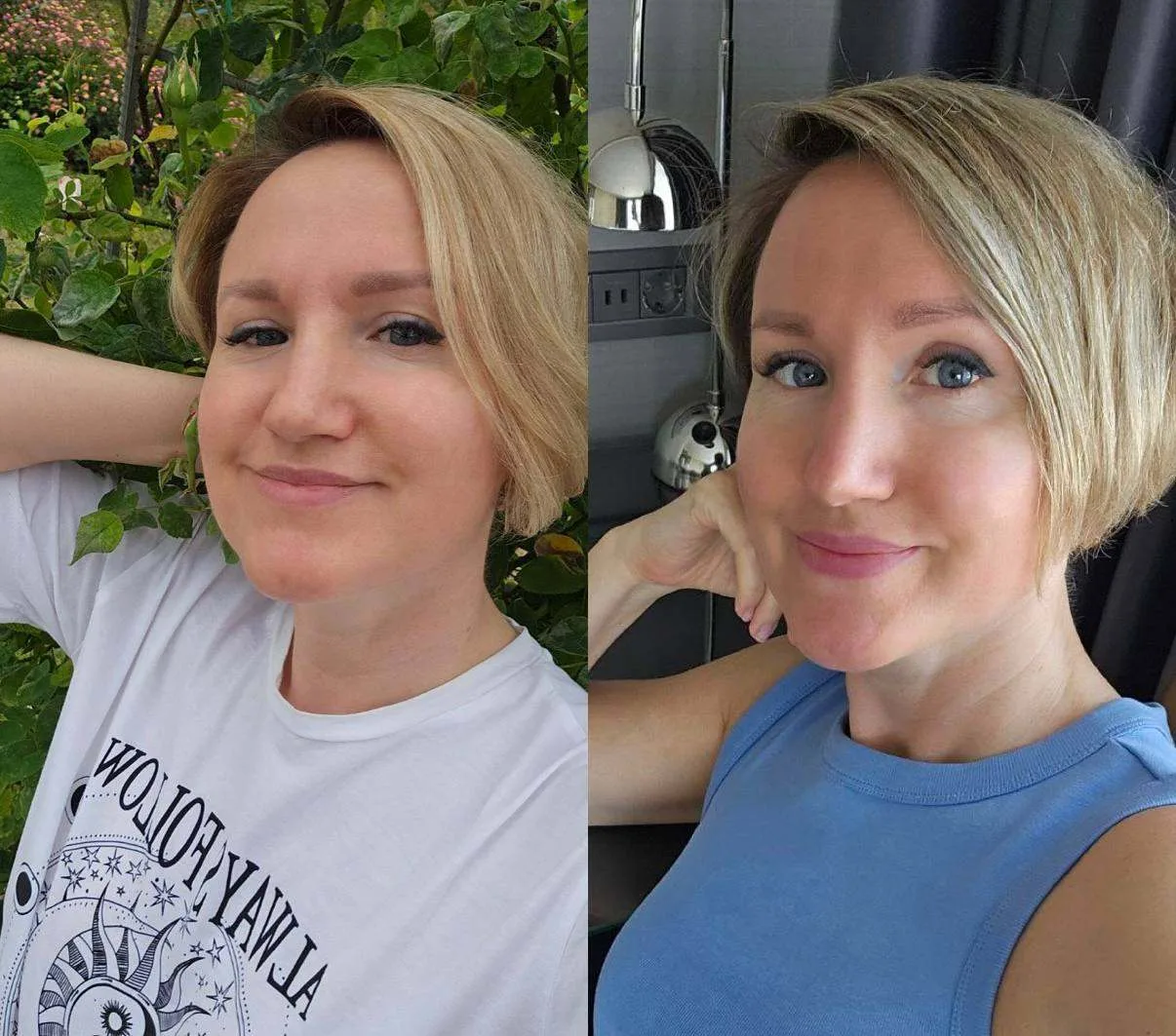 Листала галерею и зависла...

Нашла фото 1,5 года назад. Смотрю — и не узнаю себя. Овал лица стал чё