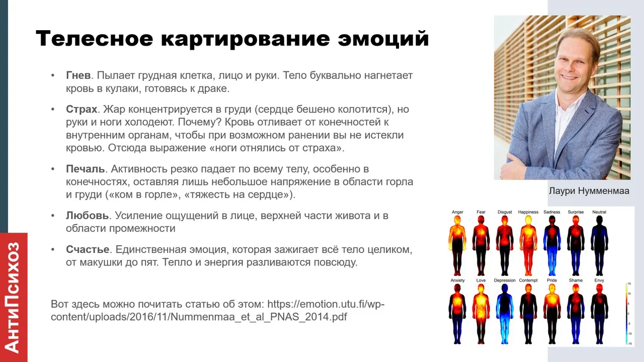 Серия EQ. Пост 14. Телесное картирование эмоций