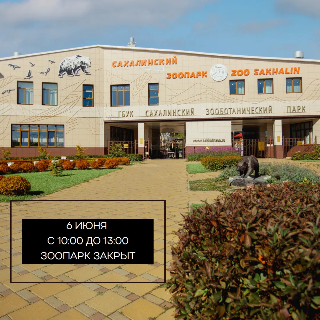 ❗ Дорогие гости! Завтра, 6 июня, Сахалинский зооботанический парк будет закрыт с 10:00 ...