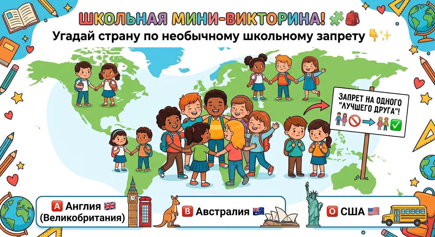 🎒🌍 МИНИ-ВИКТОРИНА: Необычные правила школ мира! 🧩