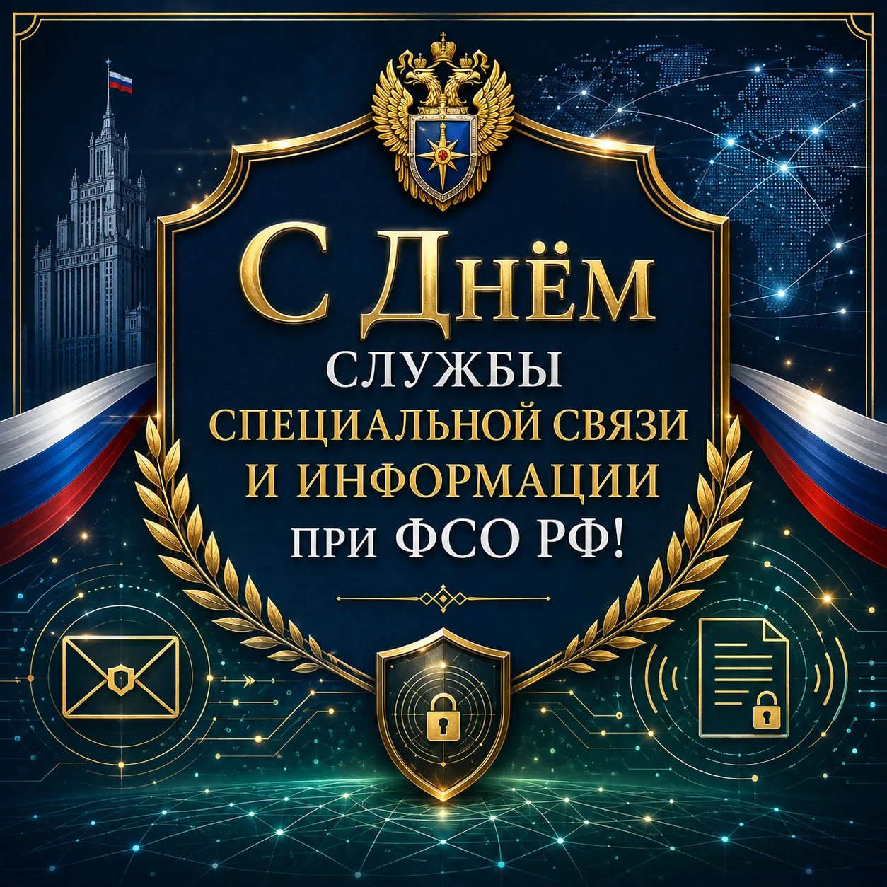 С Днём Службы специальной связи и информации при ФСО РФ! 💫