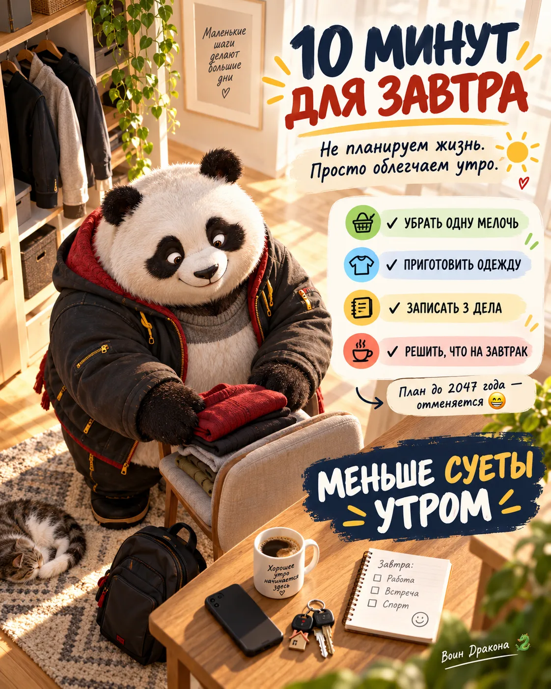 🐉 Воскресенье — хороший день не для великих планов, а для маленькой подготовки к понед...