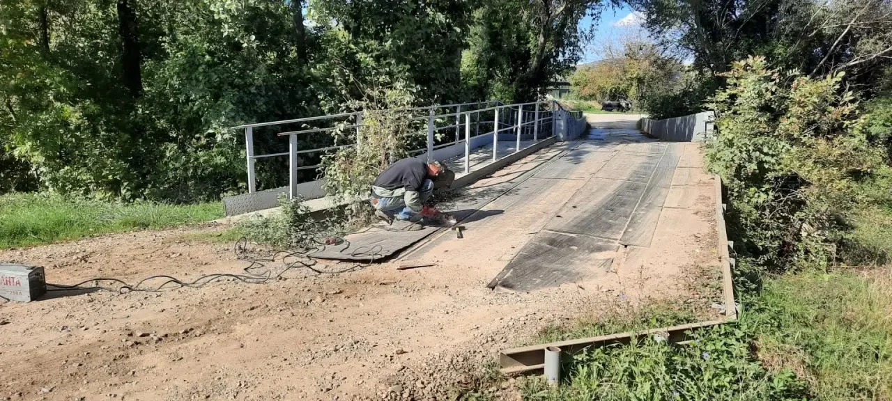 Проведение ремонта моста через реку Иль , ст. Дербентская
